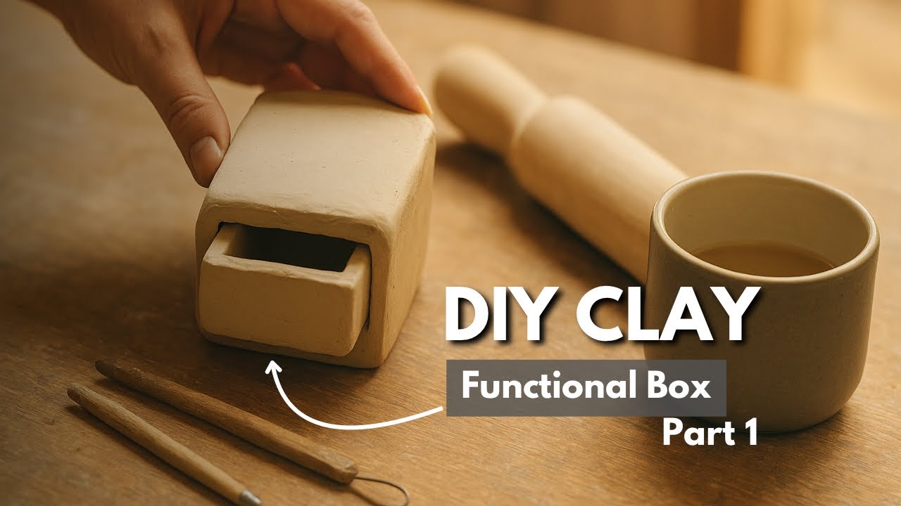 DIY Clay: How to Hand-Built with clay / Create a functional box, No wheel needed.