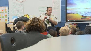 Burton firefighters stop by school to teach students about fire safety