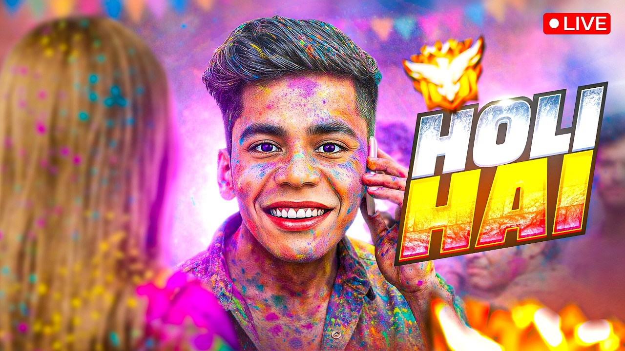 🔴[Live] Holi Special Live🥳Happy Holi Dosto🔥- Free Fire Live !!