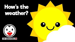 How&#39;s the Weather? | Learn Weather | High Contrast Simple learning video for toddler, kids, babies