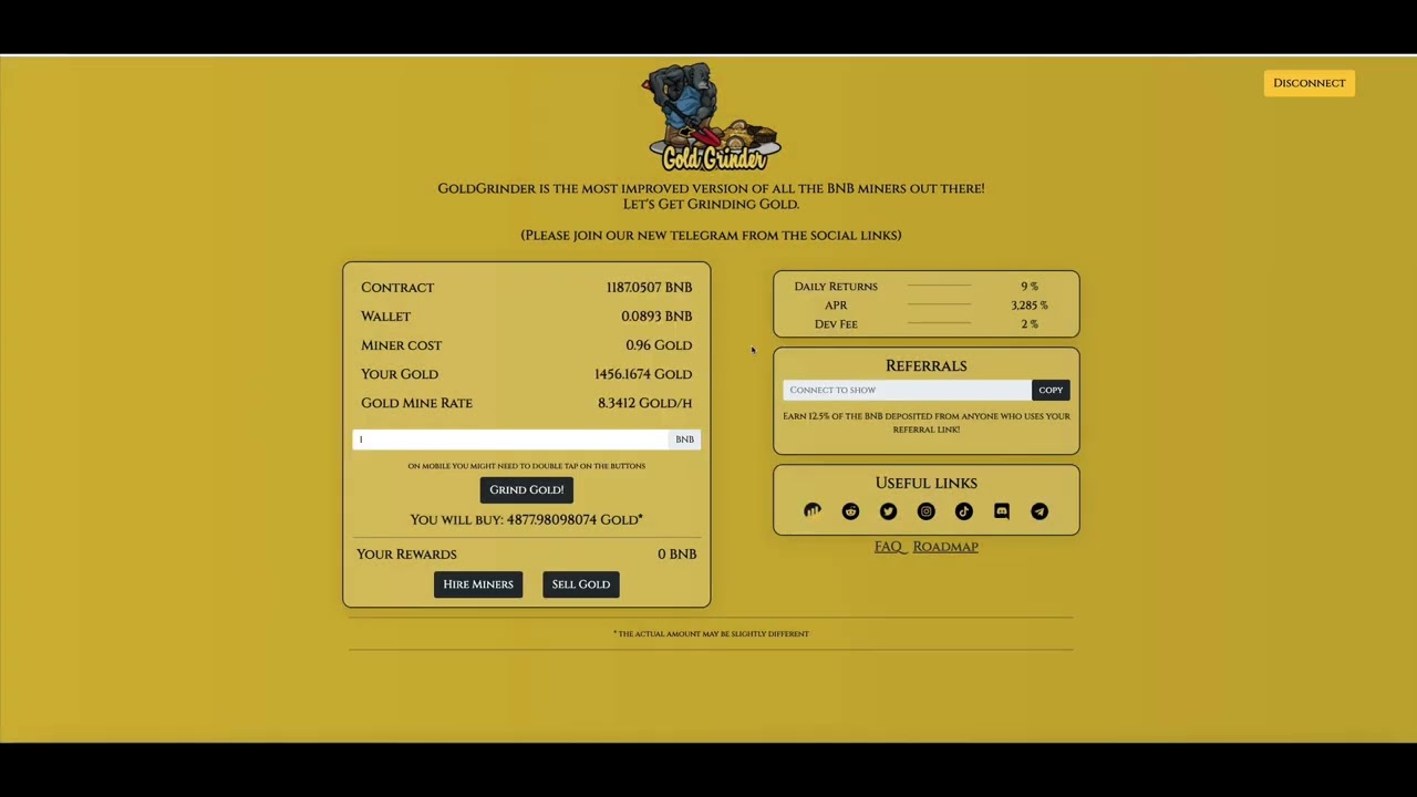 Gold Grinder Withdraw Make 9% Daily Returns