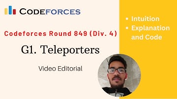 G1. Teleporters (Easy Version) | Codeforces Round 849 (div. 4) | Code & Explanation