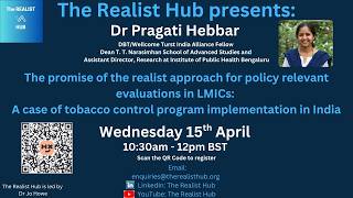 Dr Pragati Hebbar - A case of tobacco control program implementation in India
