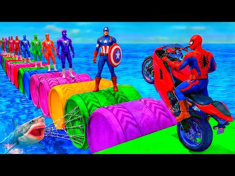 الرجل العنكبوت انقاذ باتمان Spider-Man Rescue batman vs iron man vs venom funny Game GTA 5 superhero