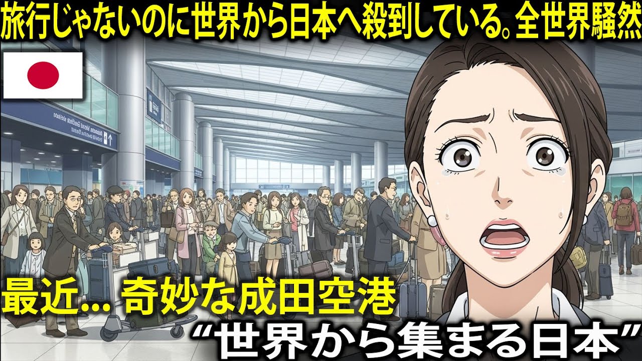 【海外感動実話】成田空港で奇妙なことが起きました。先進国の家族たちが1年ビザを持って殺到中