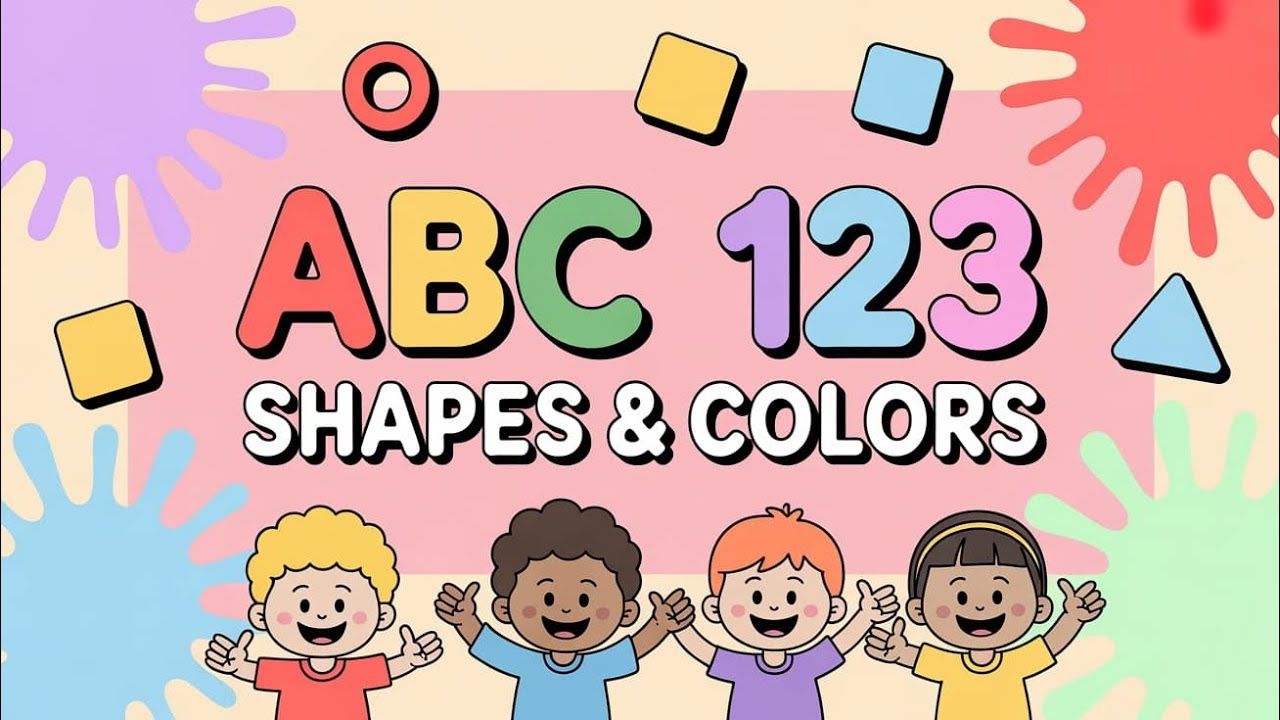 Learn ABC, Counting Numbers, Shapes & Colors in One Fun Video - YouTube