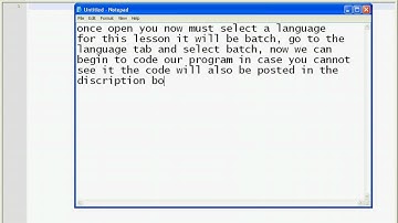 Basic Programming - Batch Lesson 1