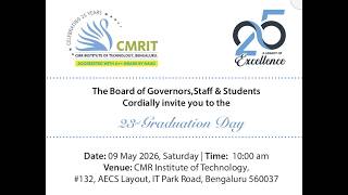 CMR IT 23rd GRADUATION DAY LIVE