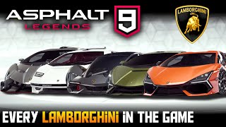 Asphalt 9: Full Lamborghini Showcase (Every Car ingame)  #a9lamborghinirevuelto  #asphalt9legends