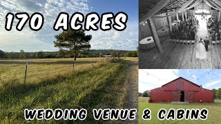 170 Acres Land For Sale, Cabins, Barn Venue, Hunting in Alabama