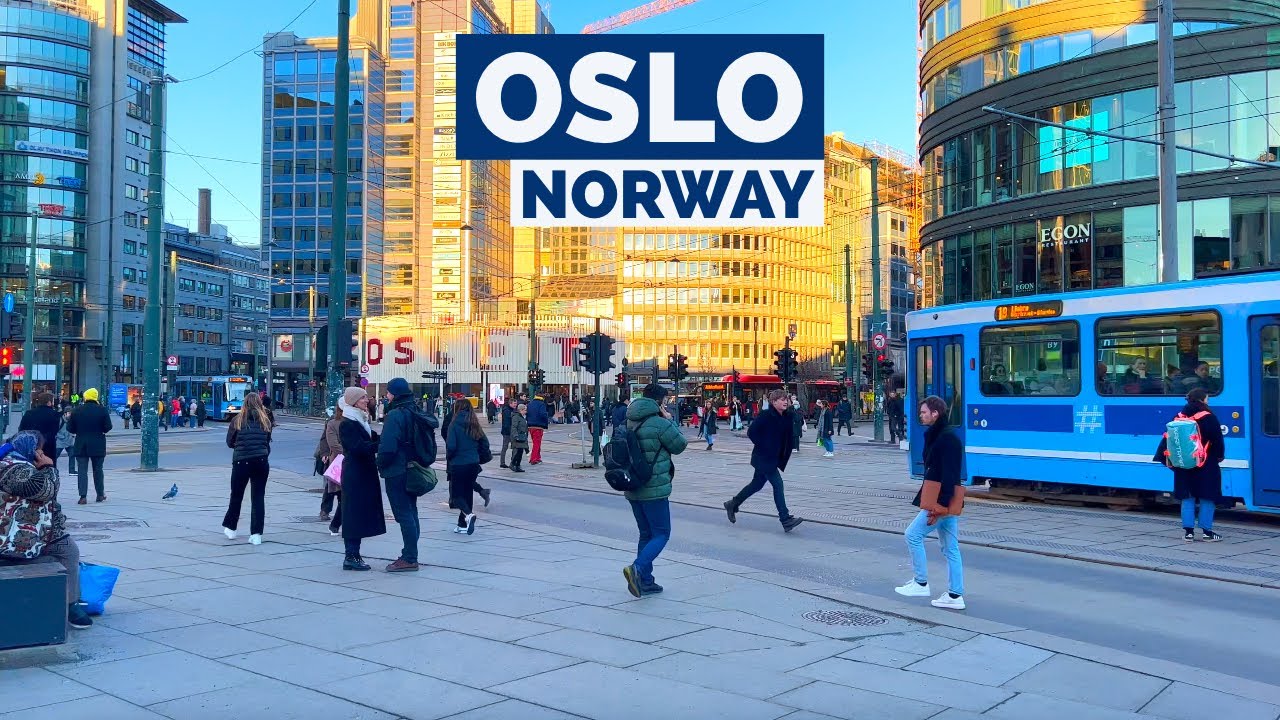 Oslo, Norvège | Visite à Pied 4K | 4 mai 2022