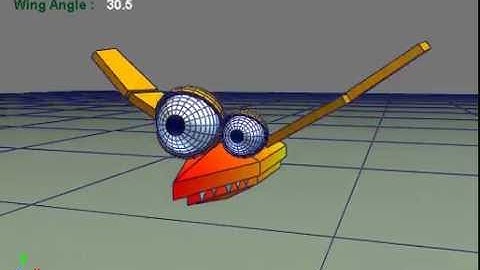 MAYA Expression WingAngle : FridgeMonsters