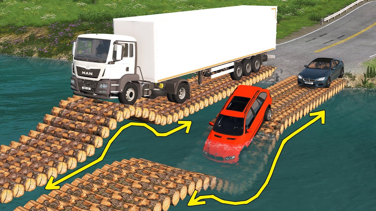 Cars vs Broken Bridge with Potholes - BeamNG Drive - 🔥 ULTIMATE Edition Compilation