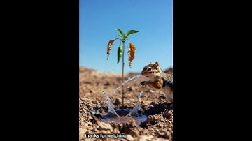 Squirrel watered the red chilli plant and savedit from drying up 😭#ai #tree #save #watering