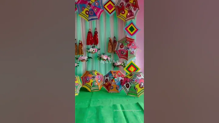 Mehendi backdrop decor || #shorts #short #shortvideo #wedding#decor #reels #reel #video #viral #art