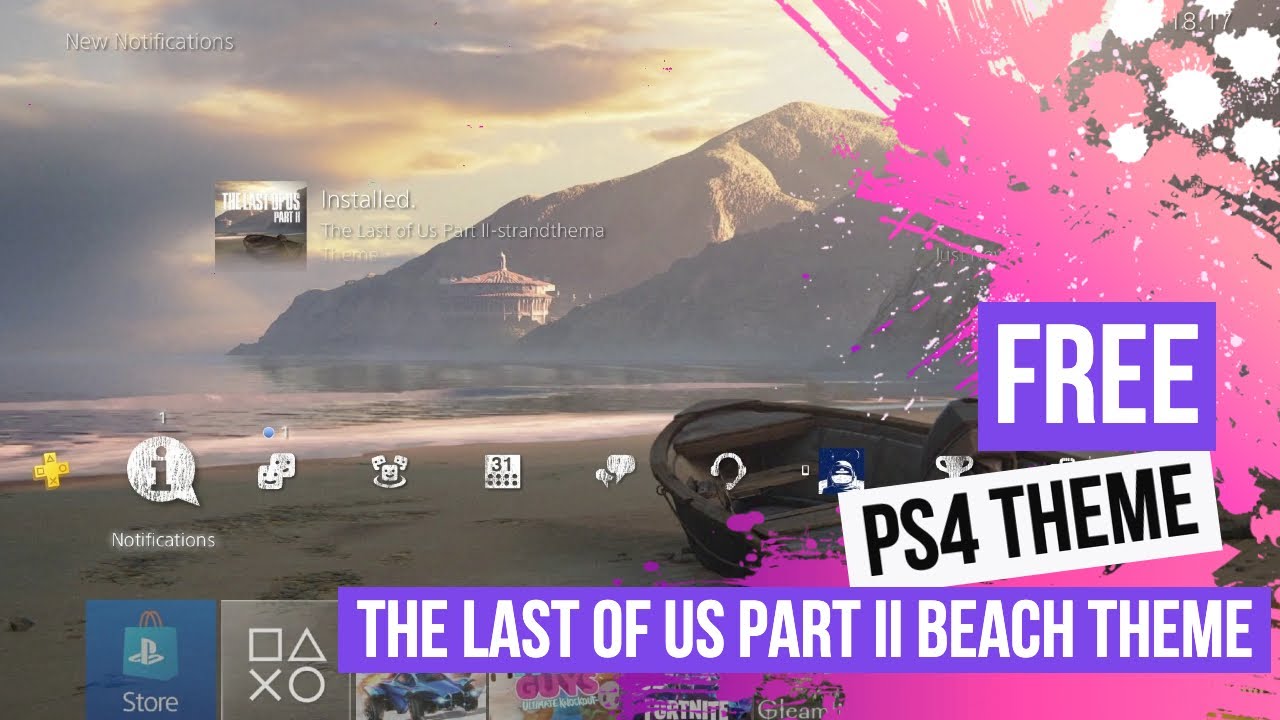 This free PS4 beach theme for The Last of Us Part II is