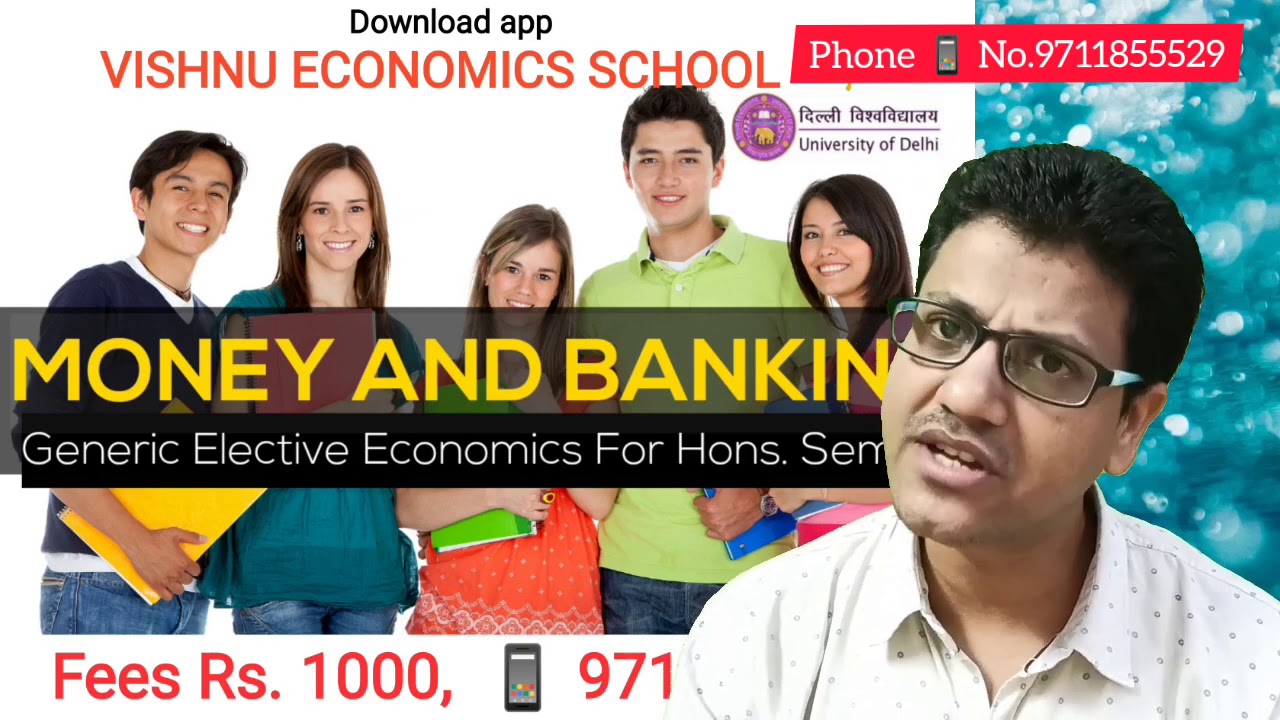 Money and Banking Generic elective GE Delhi University H Sem