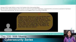 Day-235:   How hackers extorted $1.14m from University of California, San Francisco!!