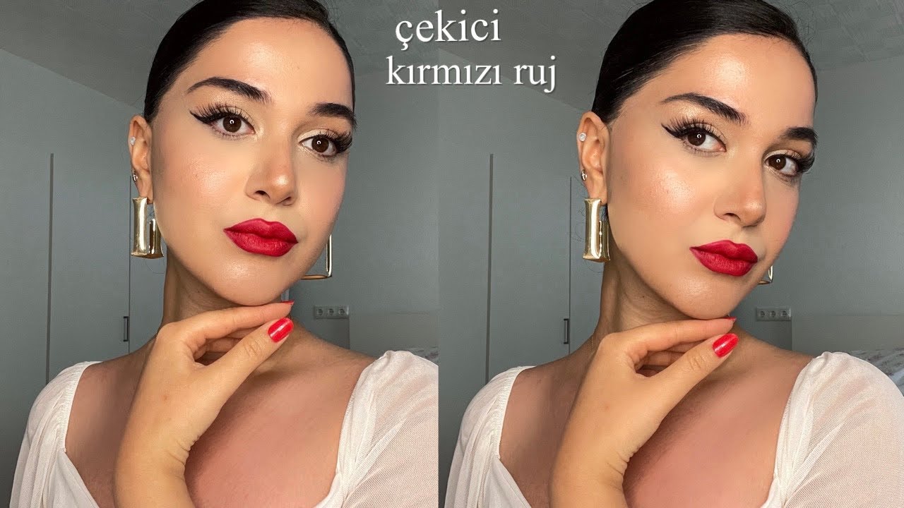 ÇEKİCİ KIRMIZI RUJ YAZ MAKYAJI I yaz akşamı özel gün davet makyajı