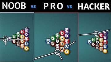 8 ball pool _ noob vs pro vs hacker denials 😟