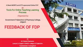 Online  FDP feedback