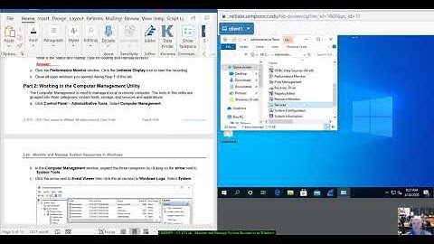 CBROPS - 3.3.13 Lab - Monitor and Manage System Resources in Windows