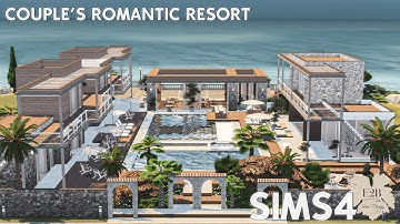 COUPLE’S ROMANTIC RESORT | Sims 4 CC Speed Build | DOWNLOAD LINK (TRAY+CC+CC LINKS)