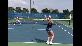 Tennis doubles strategy: “the pinch”