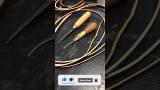 Leather Skiving by Hand  Leather Working Tutorial #shorts