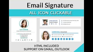 HTML Clickable Email Signature Bangla Tutorial Master Class