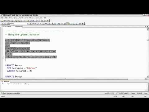 SQL Server  Using the Update ( ) Function