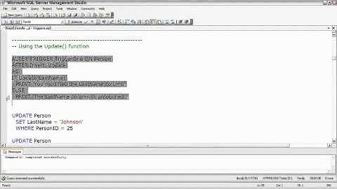 SQL Server  Using the Update ( ) Function