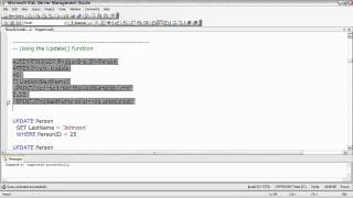SQL Server  Using the Update ( ) Function