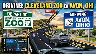Driving from The Cleveland Zoo to Avon, Ohio