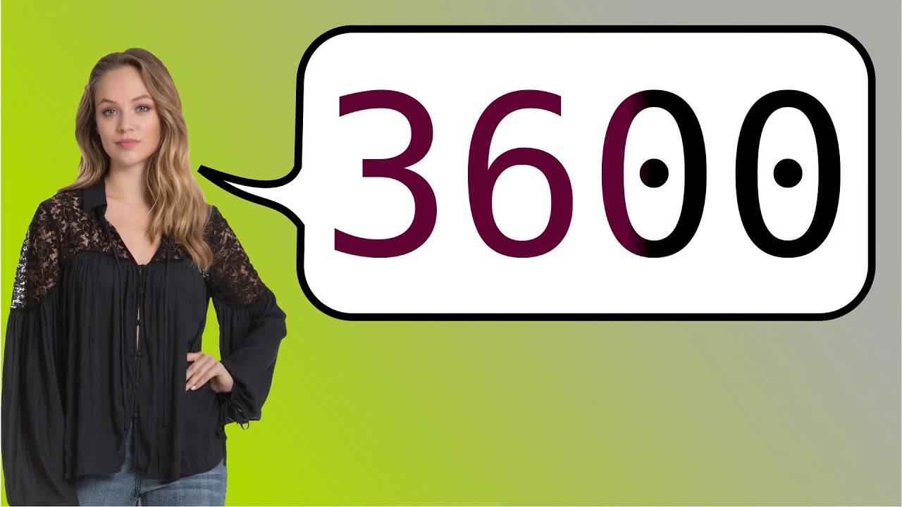How to say '3600' in French? - YouTube