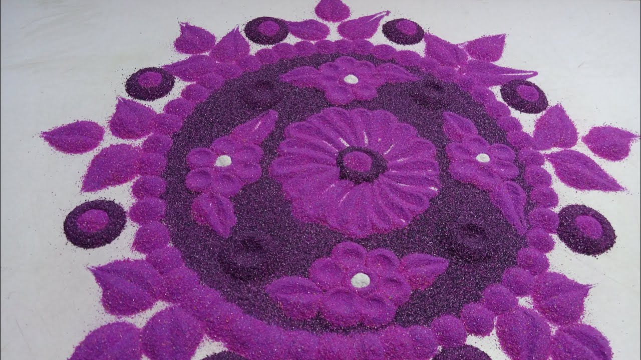 New festival🤩rangoli designs satisfying video diwali rangoli design sand art kolam