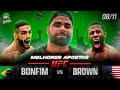 UFC APEX: BONFIM X BROWN - ANÁLISE E PALPITES COMPLETO!!