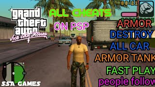 GTA vice city stories all cheats secrets .playing on psp