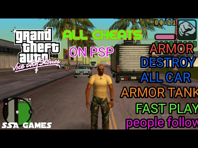 GTA Vice City Stories - ALL CHEATS + Demonstration [PS2/PSP] 