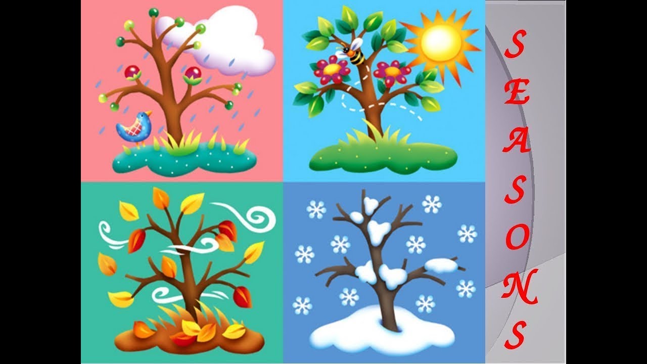 Времена года рисунок для детей 2 класс