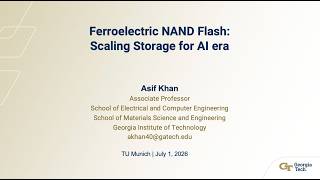 Can Ferroelectric Memory Fix Flash Storage for AI | Asif Khan at Technical University of Munich