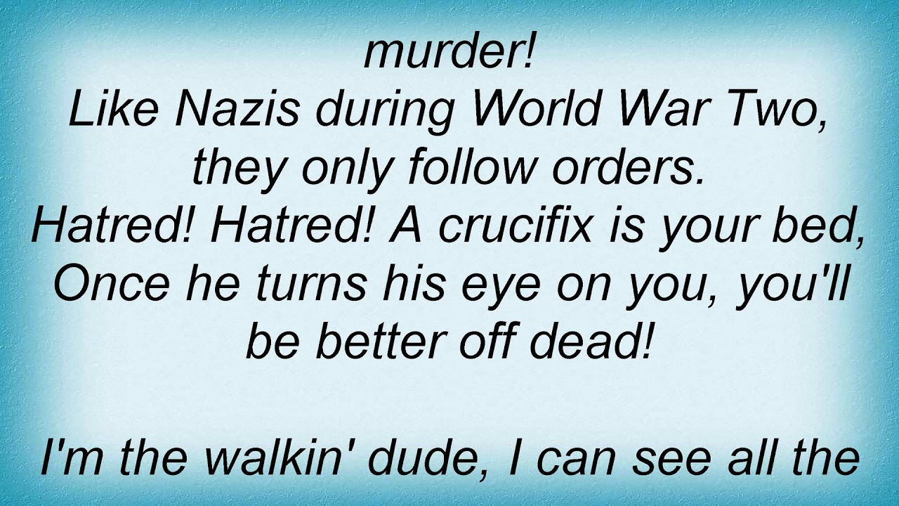Anthrax Among The Living Lyrics YouTube Anthrax Among The Living Lyrics YouTube