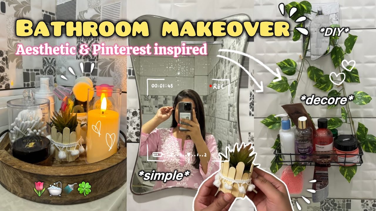Bathroom Makeover on Budget🛁🫧| Deep cleaning🧽 & Organising | Decor Items🪴| Series part 2