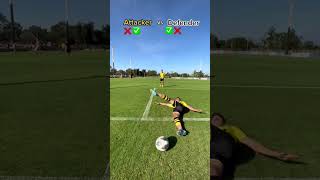 Slide tackle challenge ⚽️ #football #shorts #soccer #defender #slide #attacker screenshot 3
