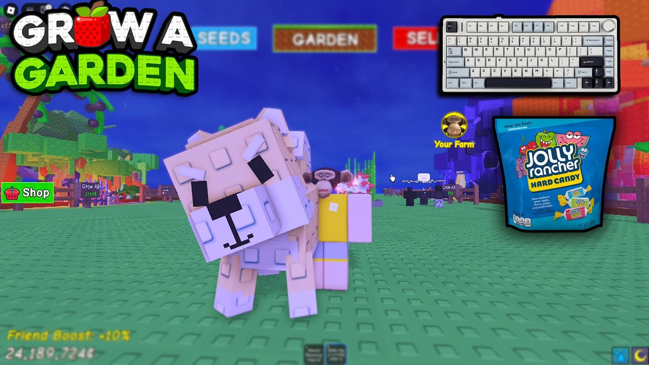 ASMR Roblox | Grow A Garden (Hard Candy, Whispering & Keyboard Sounds)