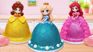 Super Mario Princess Peach Cake Decorating 🍑 Miniature Pull Me Up Cake💛 Mini Cakes