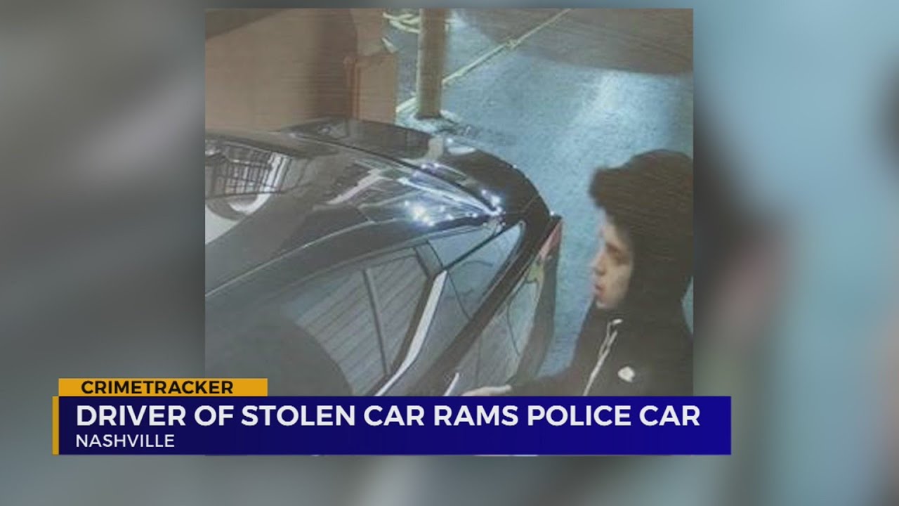 Driver of stolen car rams police vehicle - YouTube