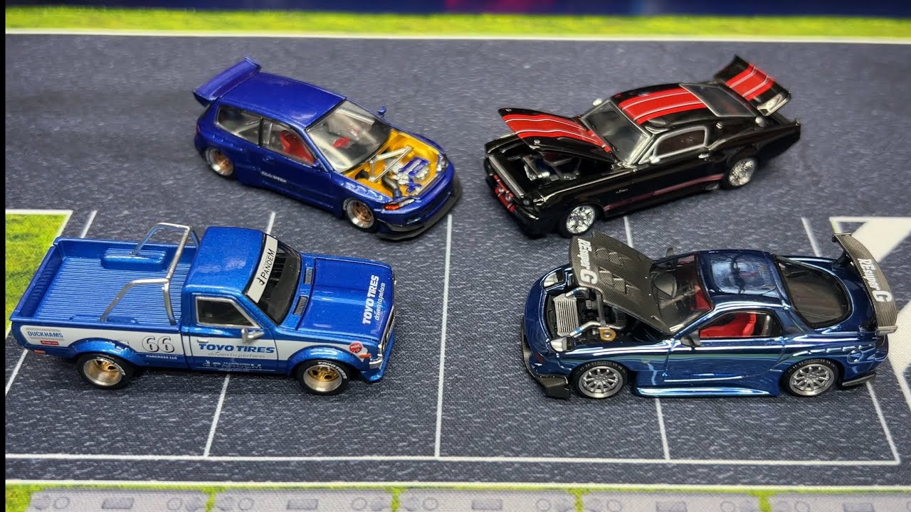 Pop Race Sneak Peeks - Mazda RX7, Pandem Honda Civic, Shelby