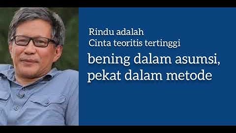 FALSAFAH RINDU || kata-kata Rocky Gerung || Puisi