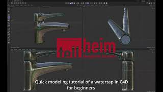 Modeling A Watertapwithout Boole  in C4D tutorial for beginners